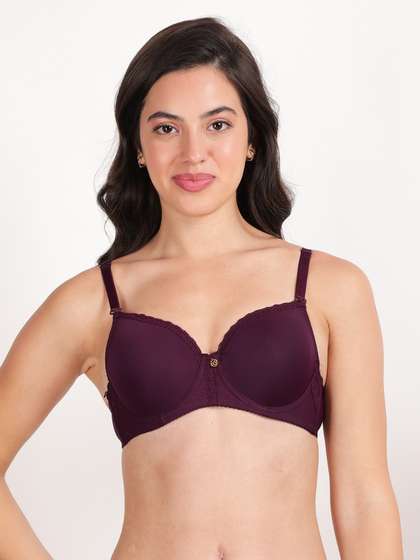 Susie Deep Purple Top Lace Wired TShirt Bra