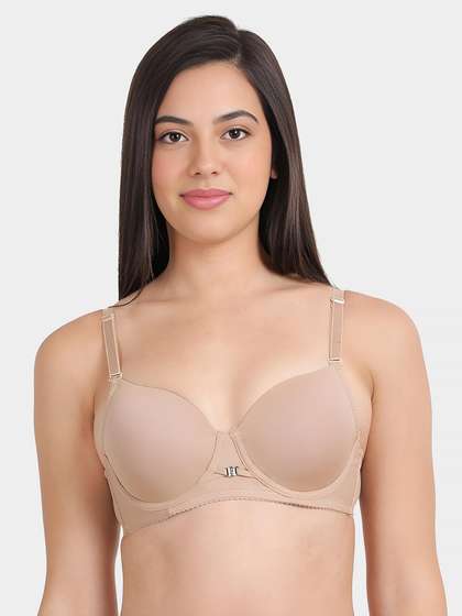 Susie Pearled Ivory 3/4th Coverage Padded Wired TShirt Bra