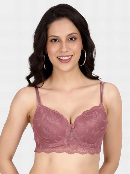Susie Rosewine Full Lace Double Front Strap Padded Wired Bra