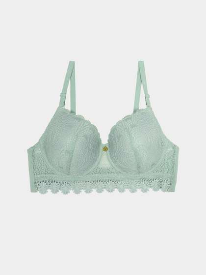 Susie Bay Green Lace Underband Padded Wired Bra