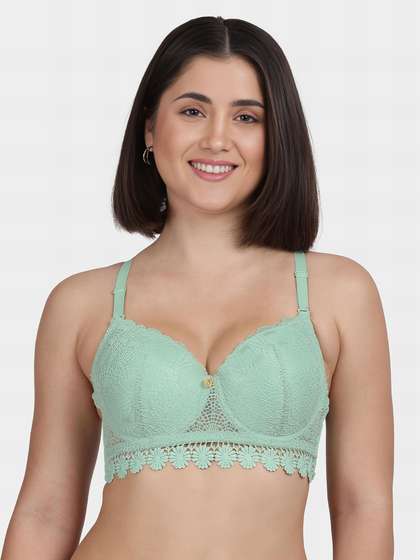 Susie Bay Green Lace Underband Padded Wired Bra