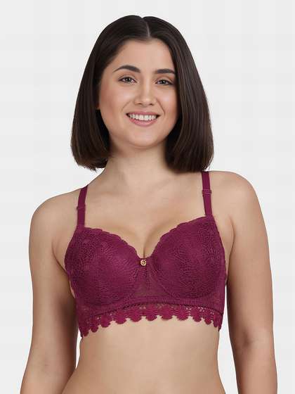 Susie Purple Potion Lace Underband Padded Wired Bra