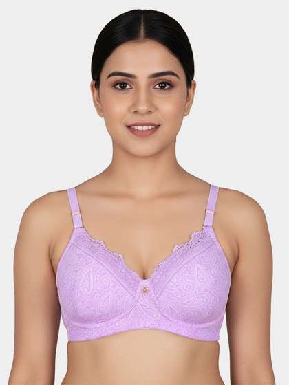 Susie Lilac Breeze Indian Motif Printed Padded Bra