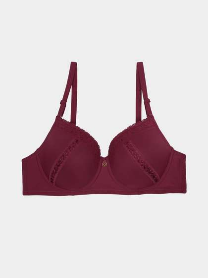 Susie Fiery Red Lace Detailed Cup Padded Wired Bra
