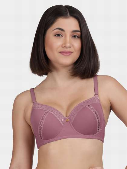 Susie Rosewine Lace Detailed Cup Padded Wired Bra