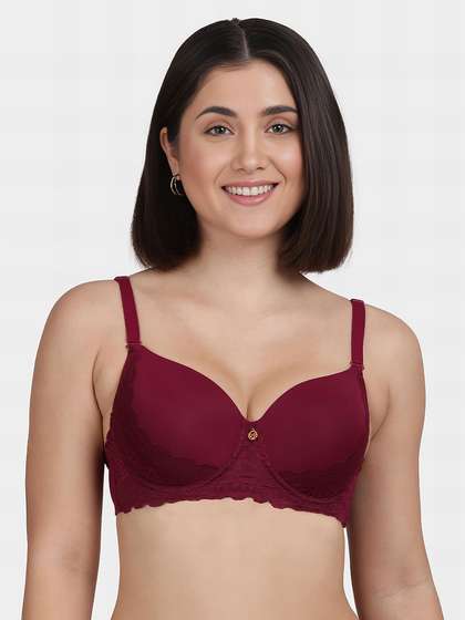 Susie Rio Red Scallop Lace Padded Wired Bra