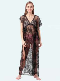 Shyle Black Lace Side Knot Sexy Babydoll