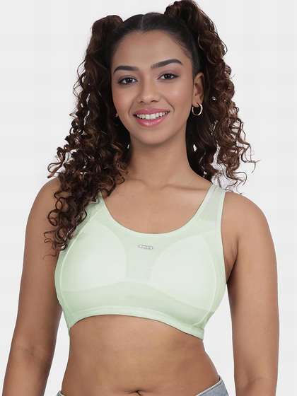 Shyaway Teens Light Green Mesh Back Padded Bra