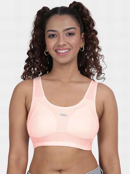 Shyaway Teens Peach Mesh Back Padded Bra