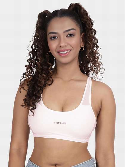 Shyaway Teens Light Pink Racerback Slip On Bra