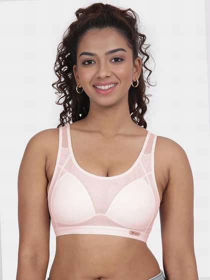 Shyaway Teens Baby Pink Mesh Padded Bra