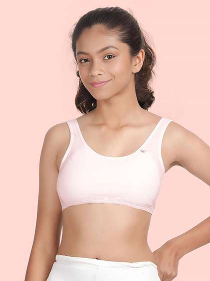 Shyaway Teens Baby Pink Full Lace Lightly Padded Bra