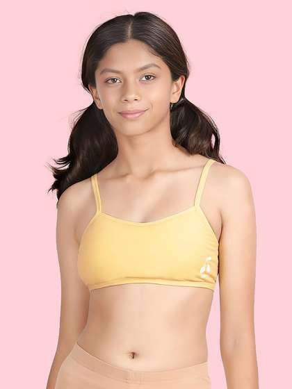 Shyaway Teens Yellow Cherry Slip On Bra