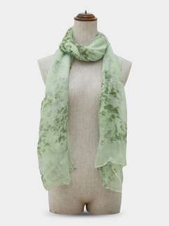 Shyle Lime Cream Printed Cozy Soft Scarf