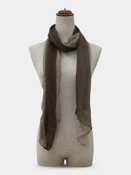 Shyle Sepia Brown Ombre Cozy Soft Scarf