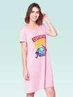 Shyaway Dusty Pink Book Addict Letter Print Nightgown