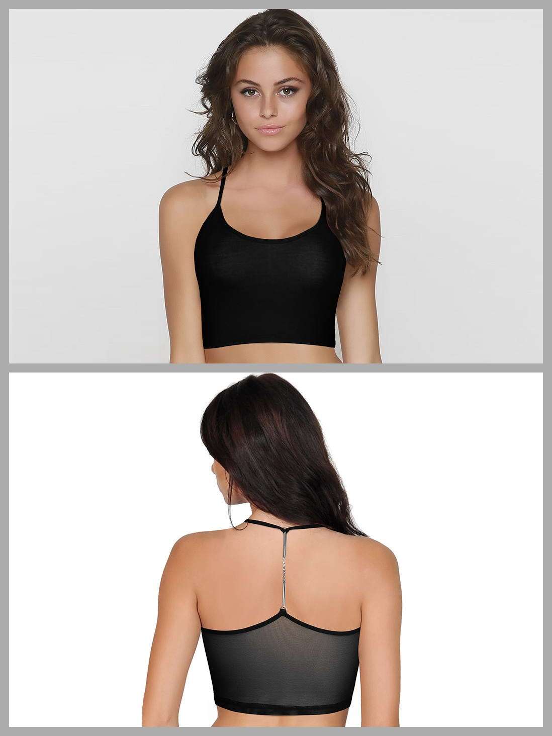 Shyle Black Halter Neck Cami Bra