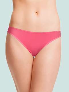 Shyle Coral Pink Casual Cotton Thong Panty