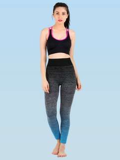 Shyle Double Shade Black Blue Stripes Sports Pant