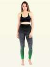 Shyle Double Shade Black Green Stripes Sports Pant
