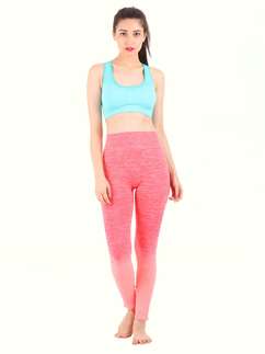 Shyle Ombre Shades Peach Sports Pants