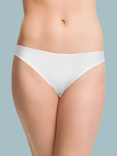 Shyle White Casual Cotton Thong Panty