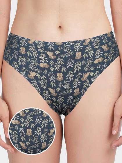 Susie Blue Green Printed Full Coverage Hipster Panty