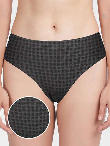 Susie Tornado Grey Printed Full Coverage Hipster Panty