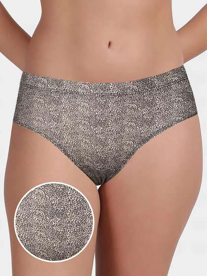 Susie True Black Cheetah Printed Full Coverage Hipster Panty
