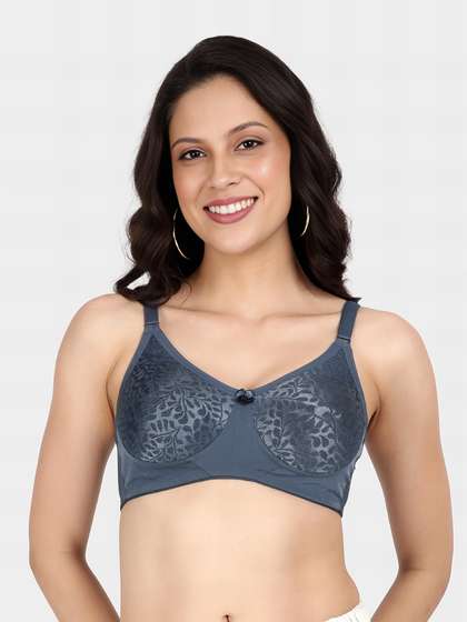 Susie Ombre Blue Non Padded Lace 3/4th Coverage Everyday Bra