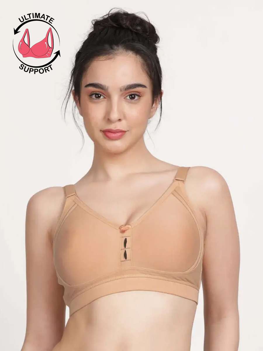 Susie Salt Blue Side Encircled Contrast Cutwork Everyday Bra