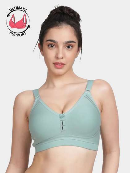 Susie Bay Green Side Encircled Contrast Cutwork Everyday Bra