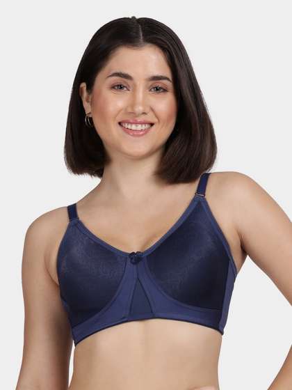 Susie Patriot Blue Jacquard Moulded Wirefree Everyday Bra