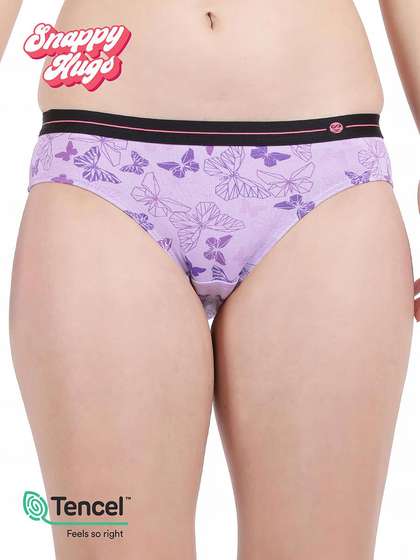 Shyaway Snappy Hugs Orchid Bloom Printed Micromodal Bikini Panty