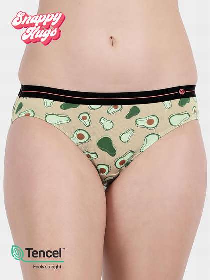 Shyaway Snappy Hugs Sand Skin Printed Micromodal Bikini Panty