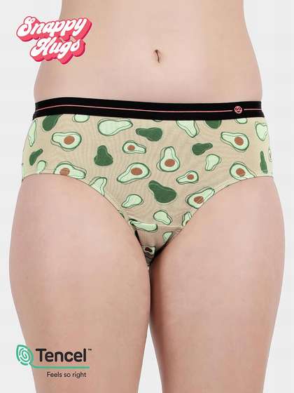 Shyaway Snappy Hugs Sand Skin Printed Micromodal Hipster Panty