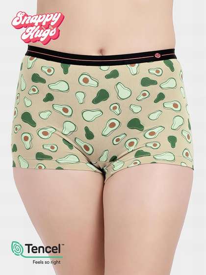 Shyaway Snappy Hugs Sand Skin Printed Micromodal Boyshorts Panty