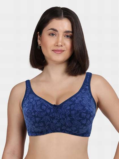Susie Estate Blue High Support Seamed Everyday Non Padded Bra