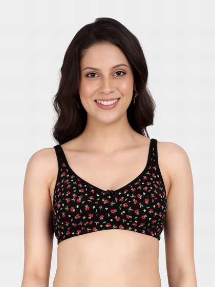 Susie Teaberry Black High Support Seamed Everyday Non Padded Bra