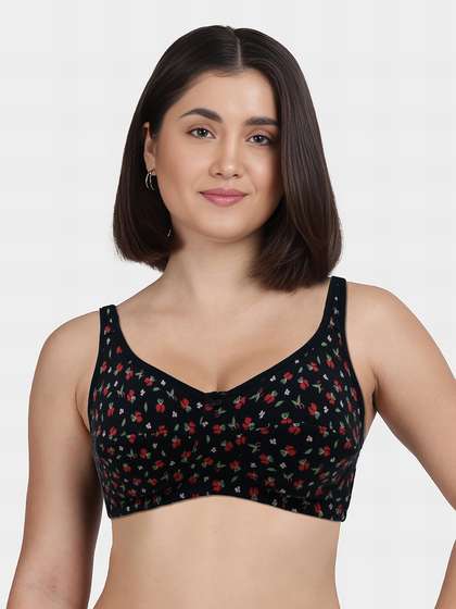 Susie Teaberry Black High Support Seamed Everyday Non Padded Bra