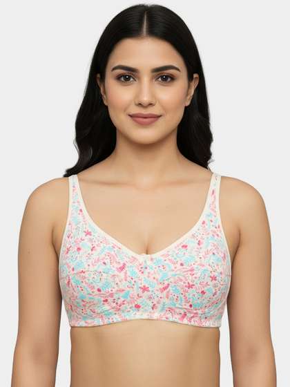 Susie White Garden High Support Seamed Everyday Non Padded Bra