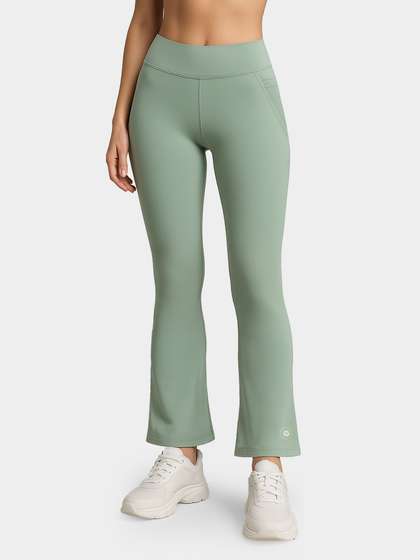 Shyaway Tea Green Ultimate Wide Leg Flared Leggings