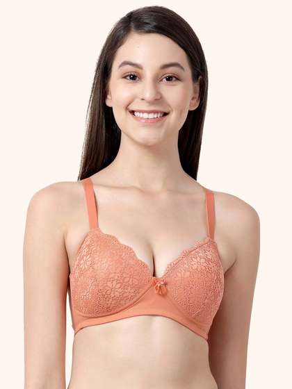 Taabu Coral Reef Orange Lace Cup Everyday Wirefree Bra
