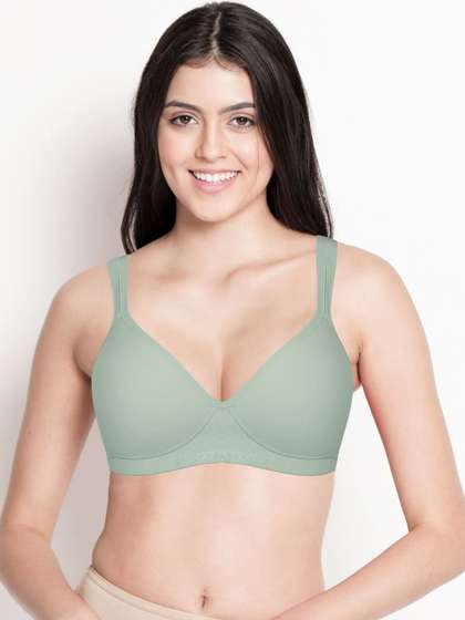 Taabu Bay Green Everyday Broad Strap Padded Wirefree Bra