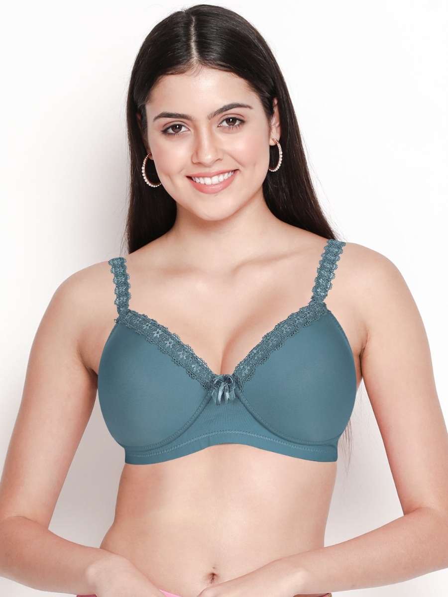 Taabu Ocean View Blue Lace Strap Padded Wirefree T shirt Bra