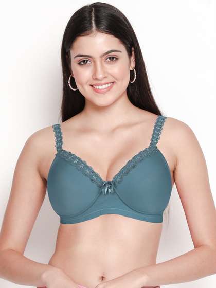 Taabu Ocean View Blue Lace Strap Padded Wirefree T shirt Bra
