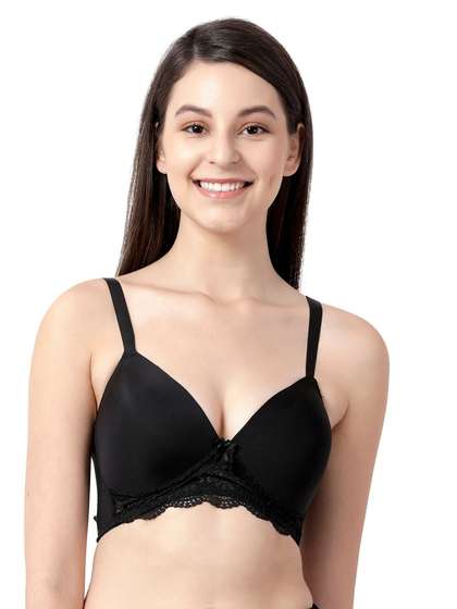Taabu Black Beauty Lace Everyday Padded Wirefree T-shirt Bra
