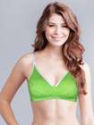 Susie Harlequin Green Printed Cotton Unpadded Everyday Bra