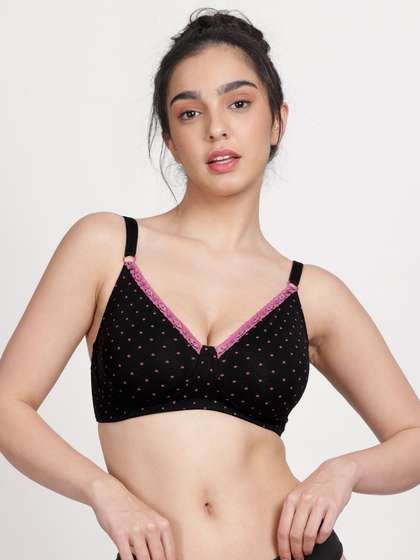 Susie BlackBeauty Light Pink Polka Printed 3/4th Coverage Bra