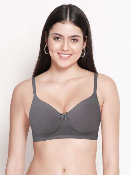 Susie Stromfront Grey Padded Wirefree Everyday TShirt Bra